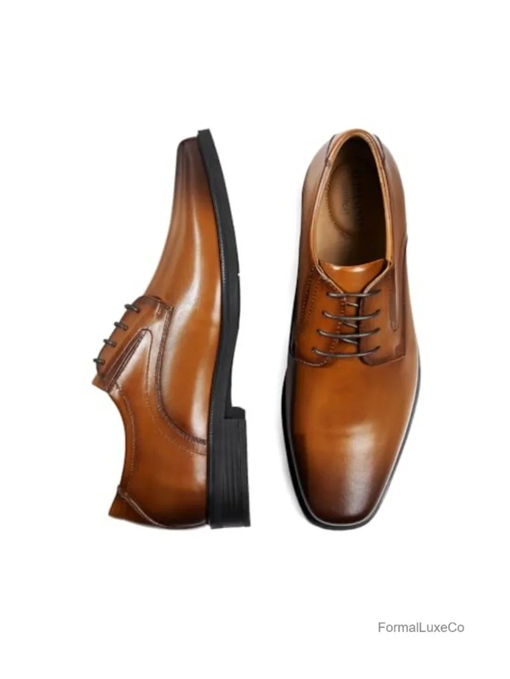 Men's Oxfords Faux Leather Wingtip Brogue Lace-Up Dress Shoes